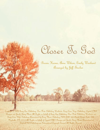 Closer To God (arr. Jeff Tincher)