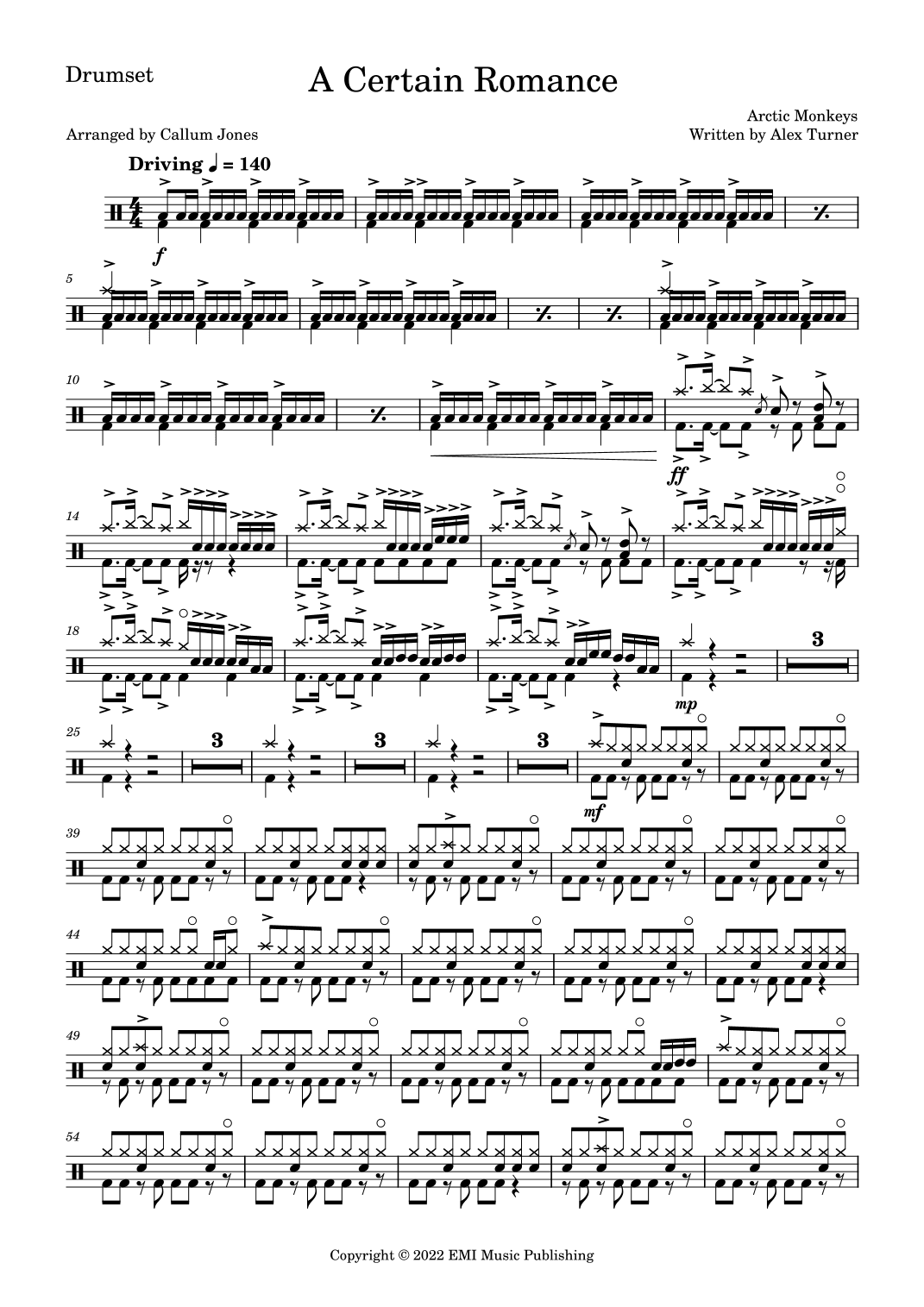 A Certain Romance (arr. Callum Jones)