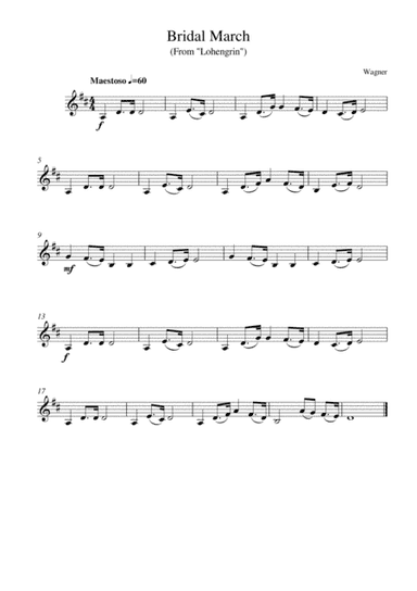 Bridal March (from "Lohengrin") (arr. Kaiserin Rebecca)