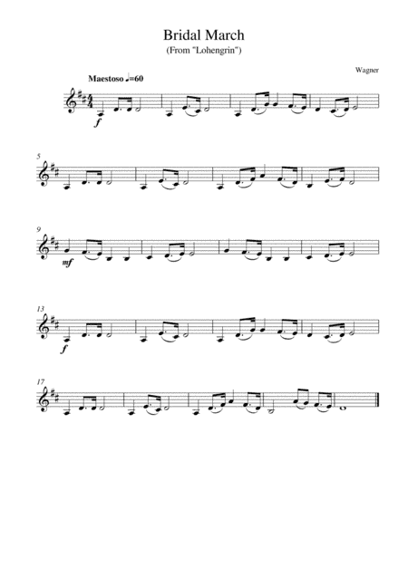 Bridal March (from "Lohengrin") (arr. Kaiserin Rebecca)