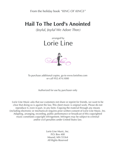 Hail To The Lord's Anointed (Joyful, Joyful We Adore Thee) (arr. Lorie Line)