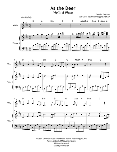 As The Deer (arr. Carol Troutman Wiggins)