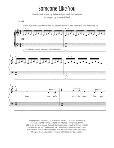 Someone Like You (arr. Kristen Allred)