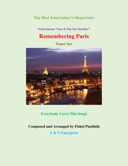 "Remembering Paris" for Tenor Sax from CD "Sax Paradise"-Video