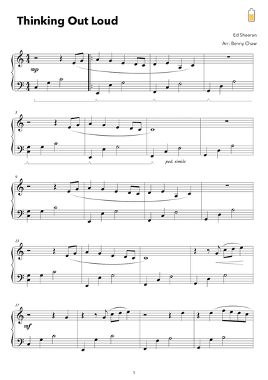 Thinking Out Loud (arr. Benny Chaw)