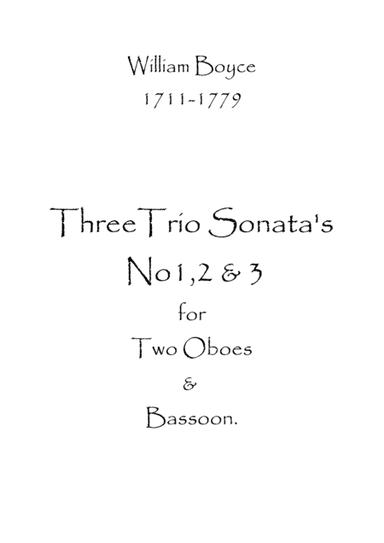 Three Trio Sonatas No.1,2 & 3 (arr. Spence Bundy)