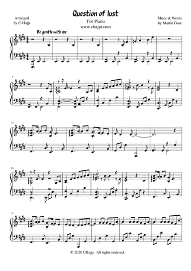 A Question Of Lust (arr. CHajp)
