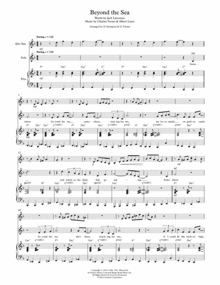 Beyond The Sea (arr. Standard Time)
