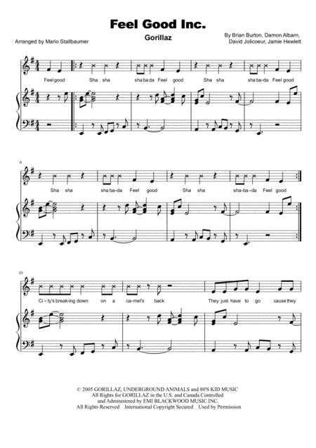 Feel Good Inc (arr. Mario Stallbaumer)