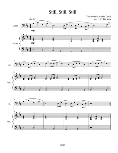 Still, Still, Still (Cello Solo) with piano accompaniment (arr. B. C. Dockery)