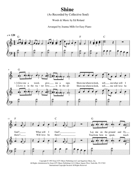 Shine (arr. Joanna Mills)