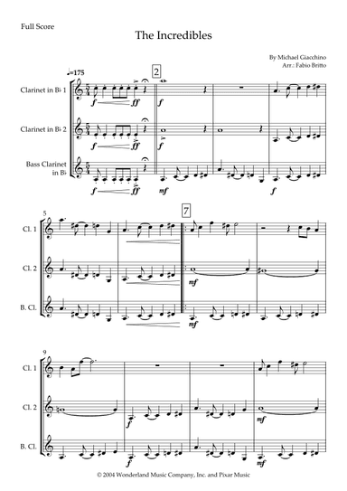 The Incredibles (main Theme) (arr. Fabio Britto)