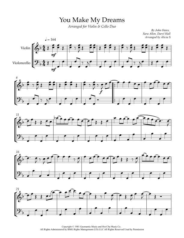 You Make My Dreams (arr. Alicia S.)