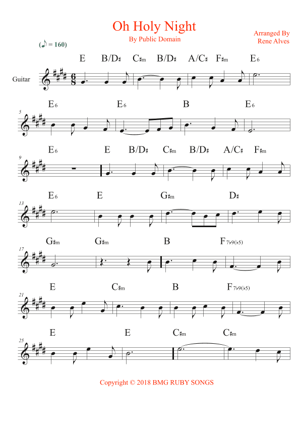 oh holy night (arr. Rene Alves)