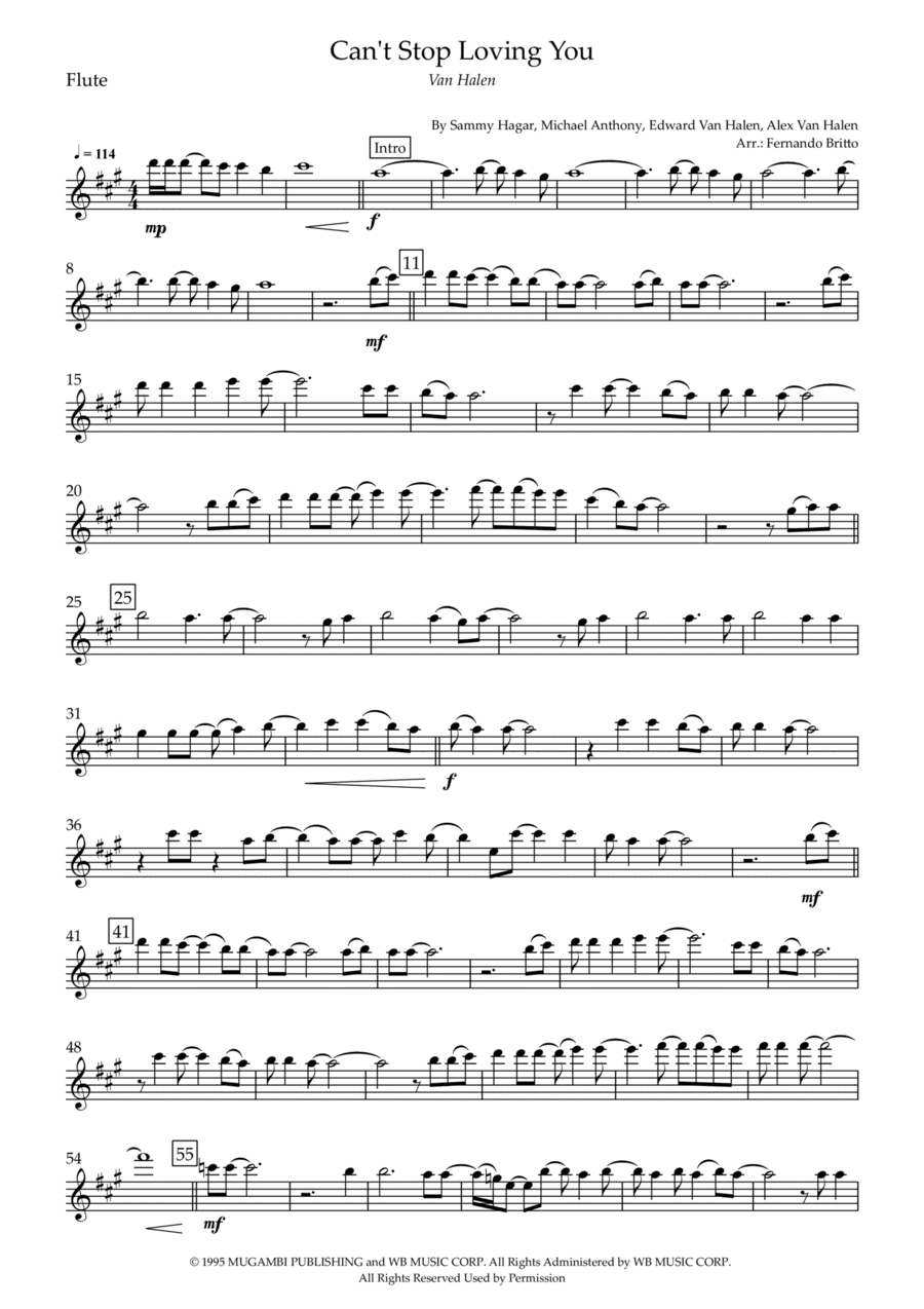 Can't Stop Loving You (arr. Fernando Britto)