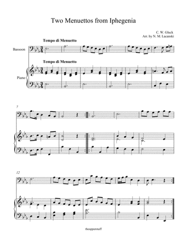 Two Menuettos from Iphegenia (arr. Nick Lacanski)