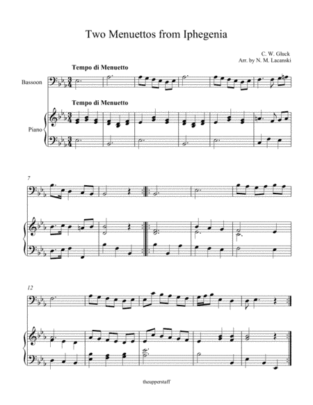 Two Menuettos from Iphegenia (arr. Nick Lacanski)