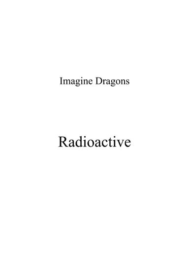 Radioactive (arr. MProducer)