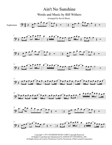 Ain't No Sunshine (arr. Kevin Busse)