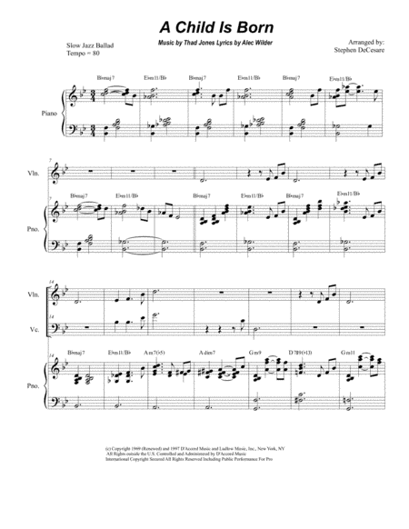 A Child Is Born (arr. Stephen DeCesare)