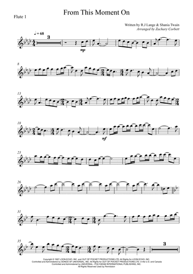 From This Moment On (arr. Zachary Corbett)