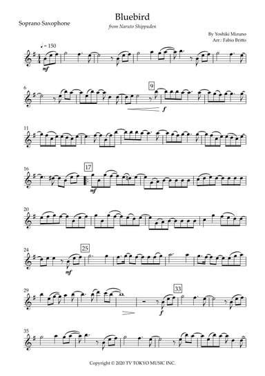 Ikimono Gakari's Blue Bird (arr. Fabio Britto)