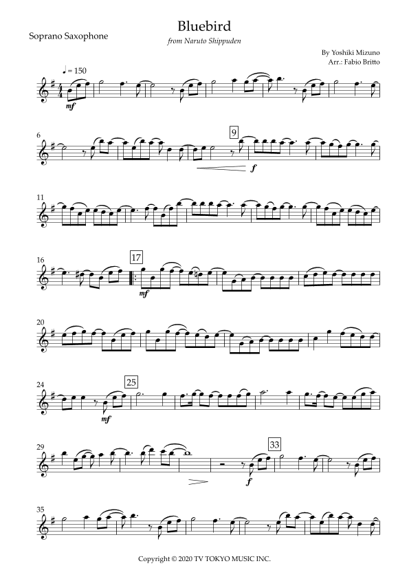 Ikimono Gakari's Blue Bird (arr. Fabio Britto)