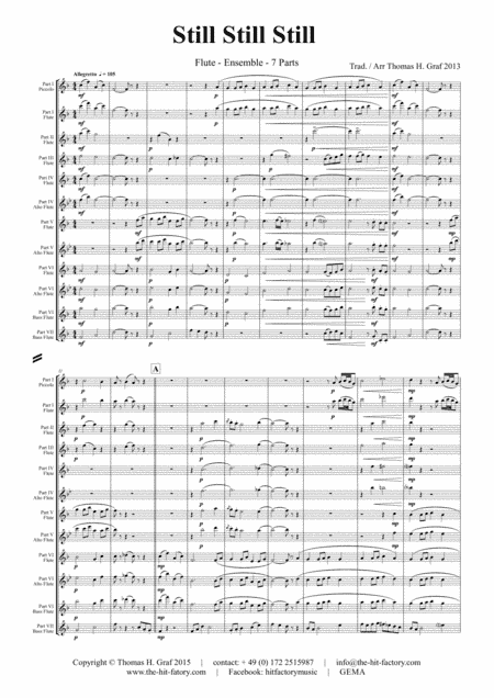 Still Still Still - Christmas song  - 7 Parts - Flute Ensemble (arr. Thomas H. Graf)
