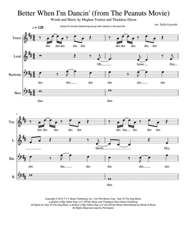 Better When I'm Dancin' (arr. Sofia Layarda)