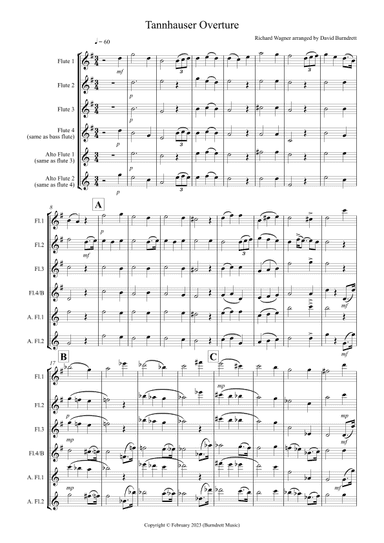 Tannhäuser Overture for Flute Quartet (arr. David Burndrett)