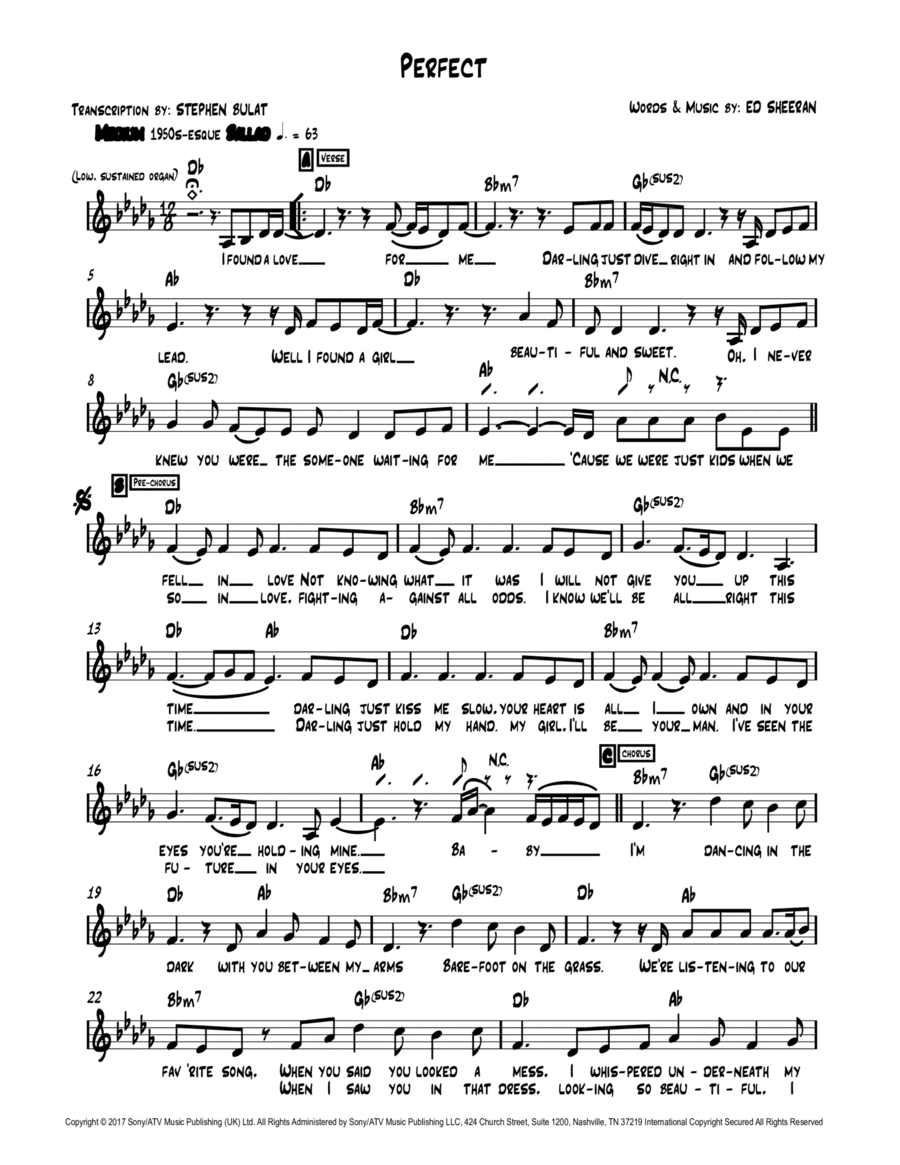 Perfect (arr. Stephen Bulat)