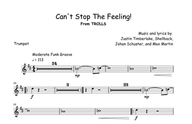 Can't Stop The Feeling! (arr. David Lartey)