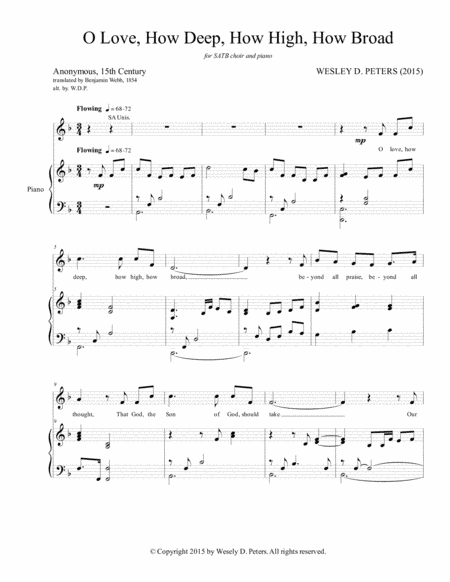O Love, How Deep, How High, How Broad (SATB)