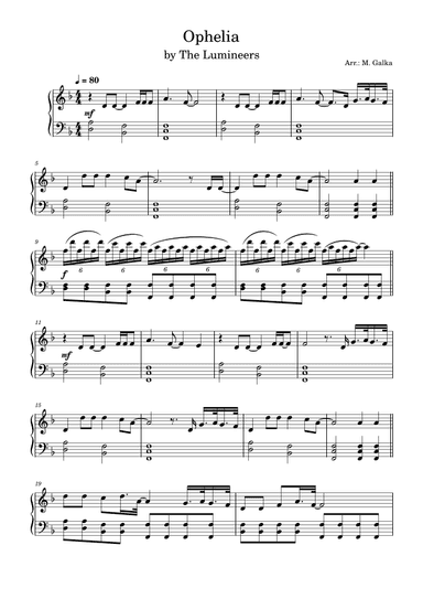 Ophelia (arr. Magdalena Galka)