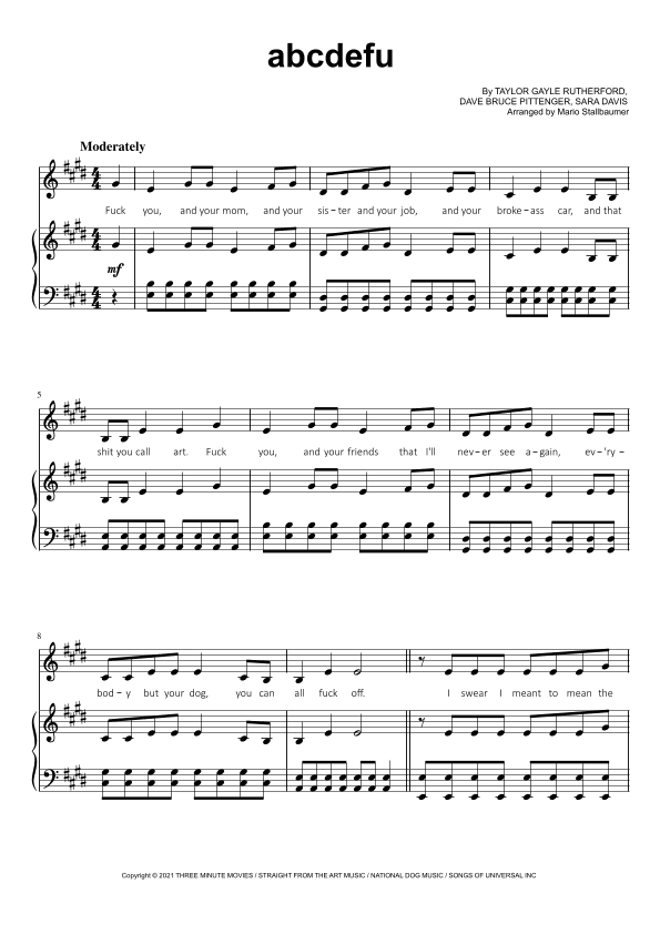 Abcdefu (arr. Mario Stallbaumer)