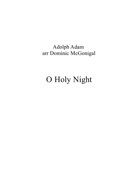 O Holy Night (SSAATBarB) (arr. Dominic McGonigal)