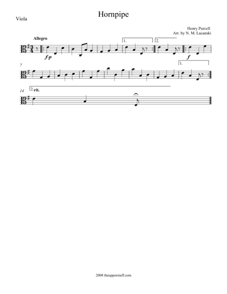 Hornpipe (arr. Nick Lacanski)