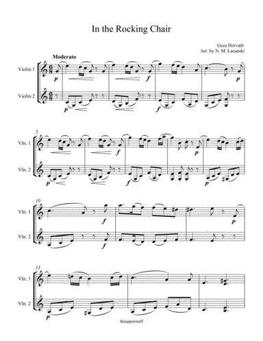 In the Rocking Chair (arr. Nick Lacanski)