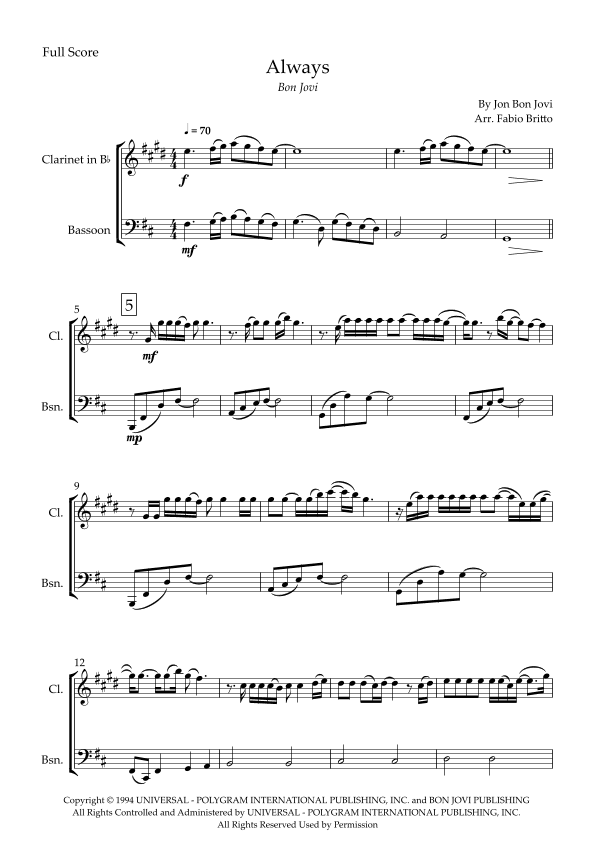 Always (arr. Fabio Britto)
