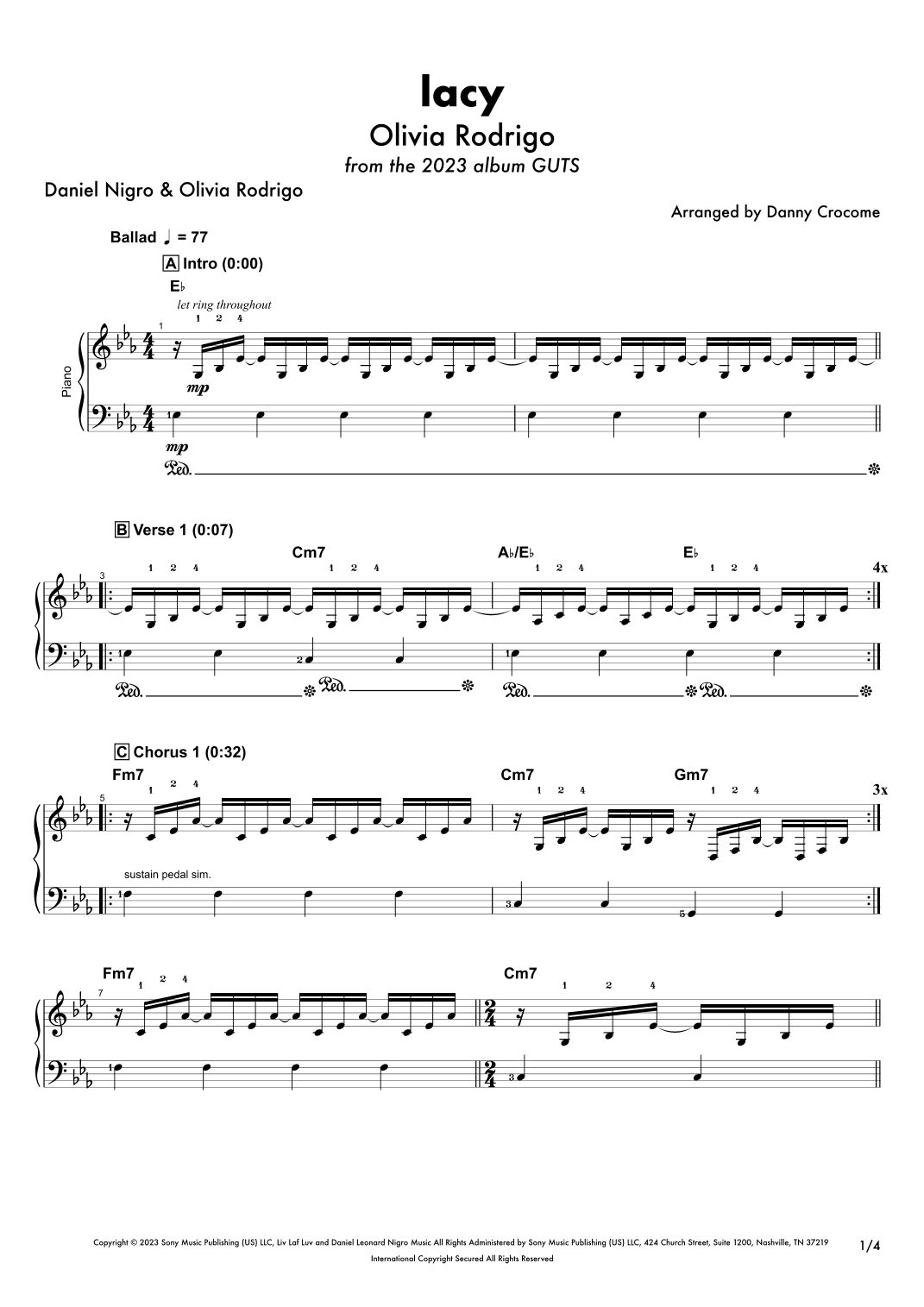 Lacy (arr. Danny Crocome)