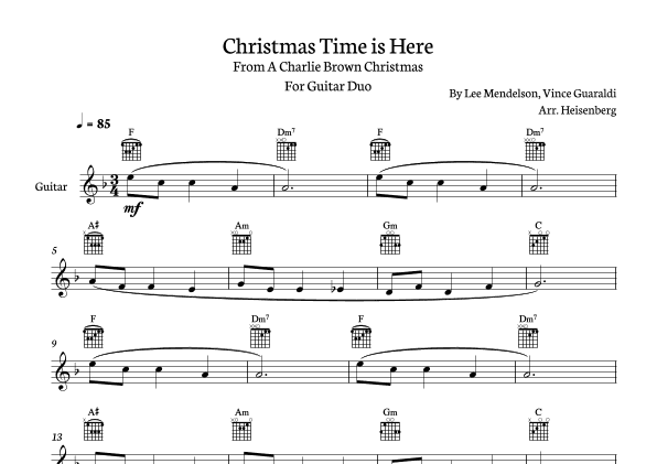 Christmas Time Is Here (arr. Heisenberg)