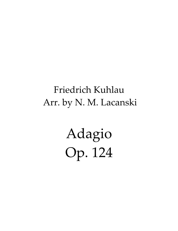 Adagio (arr. Nick Lacanski)
