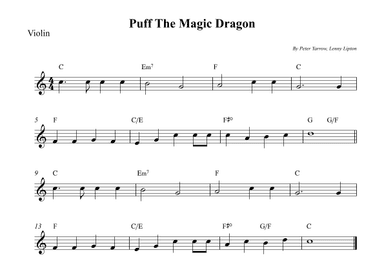 Puff The Magic Dragon (arr. Wesley S. SIlva)