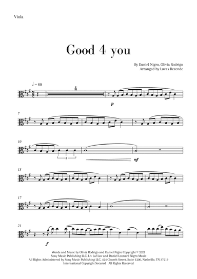 Good 4 U (arr. Lucas Rezende)