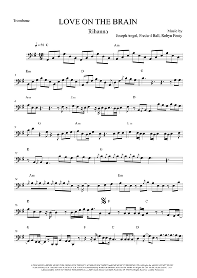 Love On The Brain (arr. The Sheet Music Library)