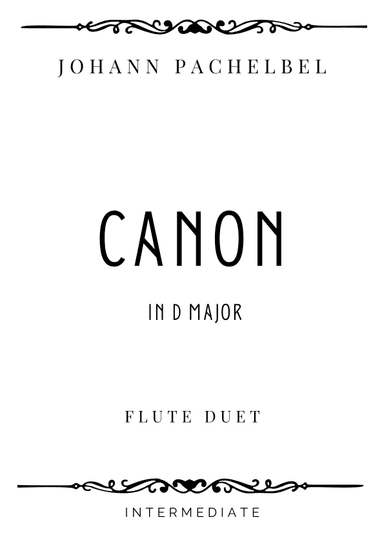 Pachelbel - Canon in D Major - Intermediate (arr. Piacere Music Sheets)