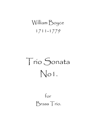 Trio Sonata No.1 (arr. Spence Bundy)