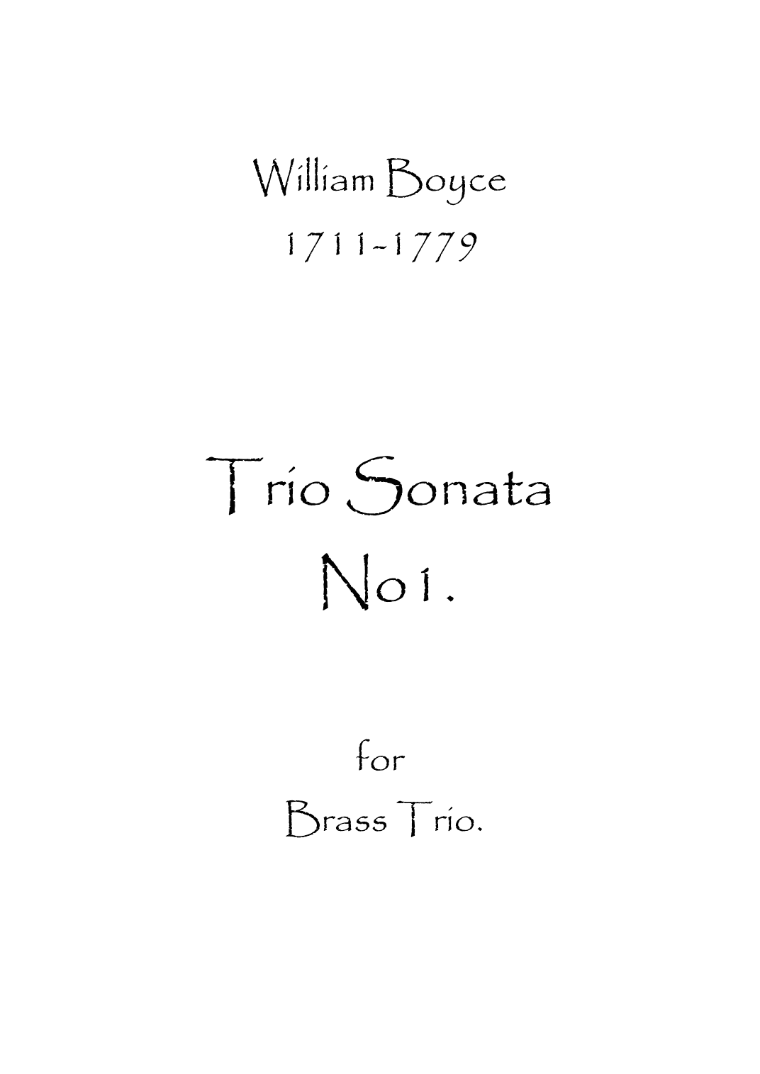Trio Sonata No.1 (arr. Spence Bundy)