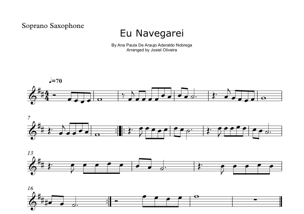 Espontaneo - Eu Navegarei (arr. Josiel Oliveira)