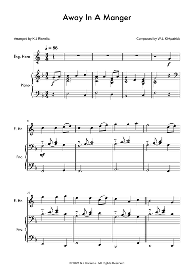 Away in a Manger - English Horn (arr. K J Rickells)